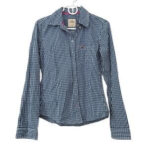 Vintage Hollister Gingham Button up Shirt Y2K preppy spring classic academia M